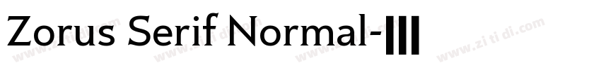 Zorus Serif Normal字体转换